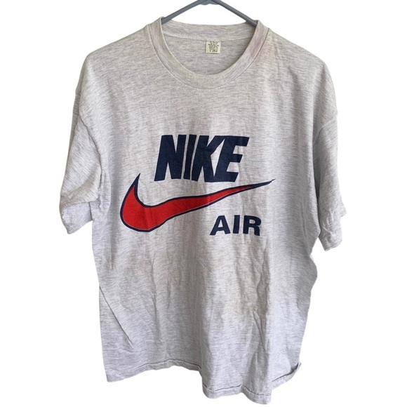 Vintage Nike Air Tee Shirt Adult Size XL Gray 90s Boot Flea Market Swoosh Logo - Picture 1 of 9